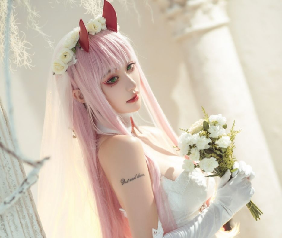 沧霁桔梗cosplay《DARLING in the FRANXX》中的零二图集1