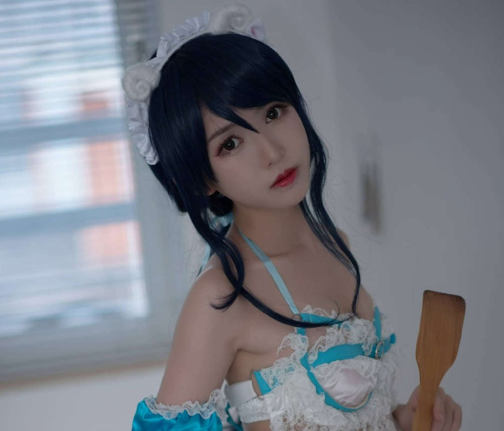 鳗鱼霏儿cosplay兽耳 蕾丝女仆精美图集作品，可爱服务与精致细节