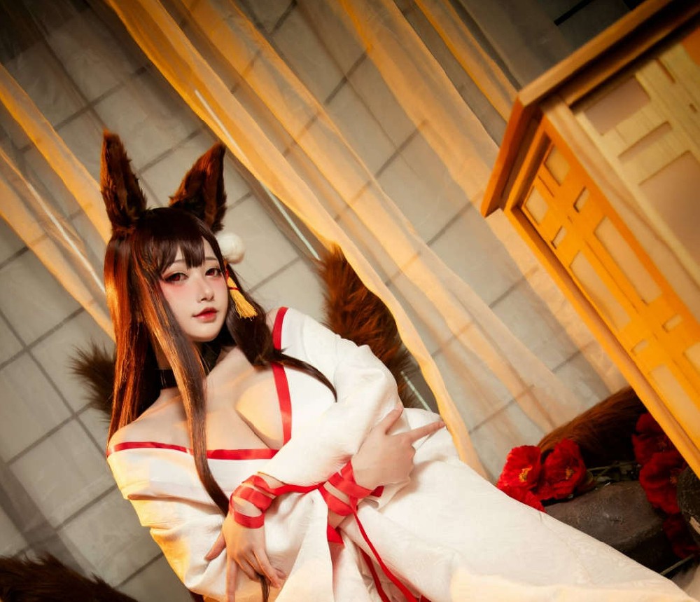 念念_D cosplay赤城 白 无垢图集鉴赏，在婚礼风情与纯美白纱中的动人瞬间