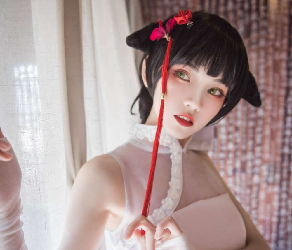 你的负卿w高雄旗袍cosplay作品图集：战舰少女的优雅转身